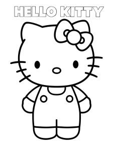 Hellokitty Coloring Page For Kids 225x300