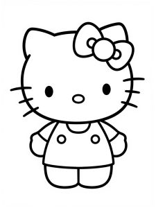 Hellokitty Coloring Page For Kids. 2 225x300